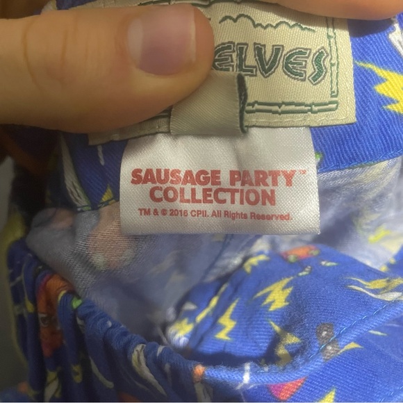 TIPSY ELVES Shorts Mens XL SAUSAGE PARTY COLLECTION Blue Limited Edition Print - Picture 4 of 8